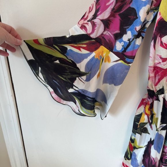 NWT Pierre Cardin Paris Floral Multi Color Dress Size Small - Picture 4 of 6